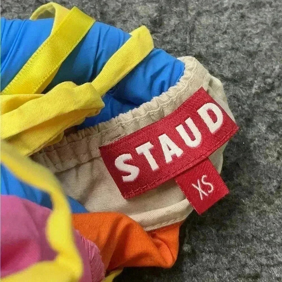 Staud Olympia Striped Poplin Top Colorblock Tank Blouse XS Tie Babydoll Striped - Picture 6 of 6